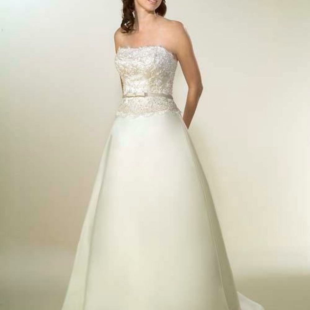 Elegant Strapless Wedding Gown
